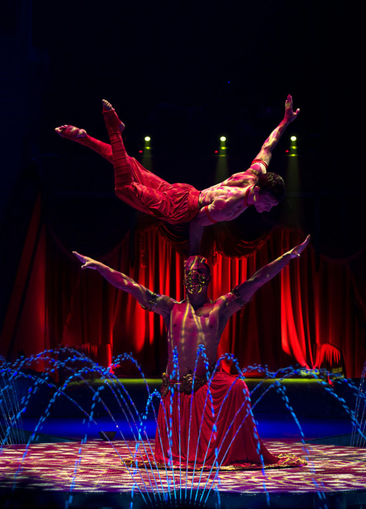 Order acrobats on the holiday